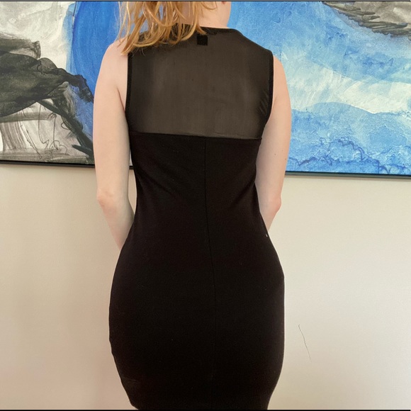 Ambiance Black Dress with Mesh - Picture 3 of 3